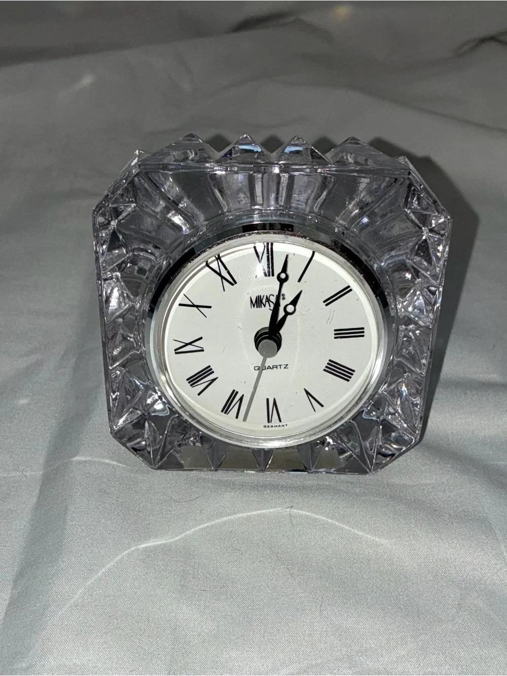 Mikasa Crystal Table Clock